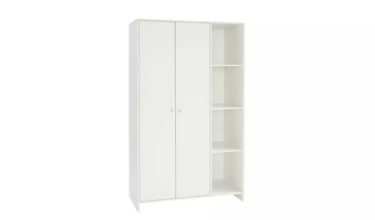 Seville 2 Door Open Shelf Wardrobe - White